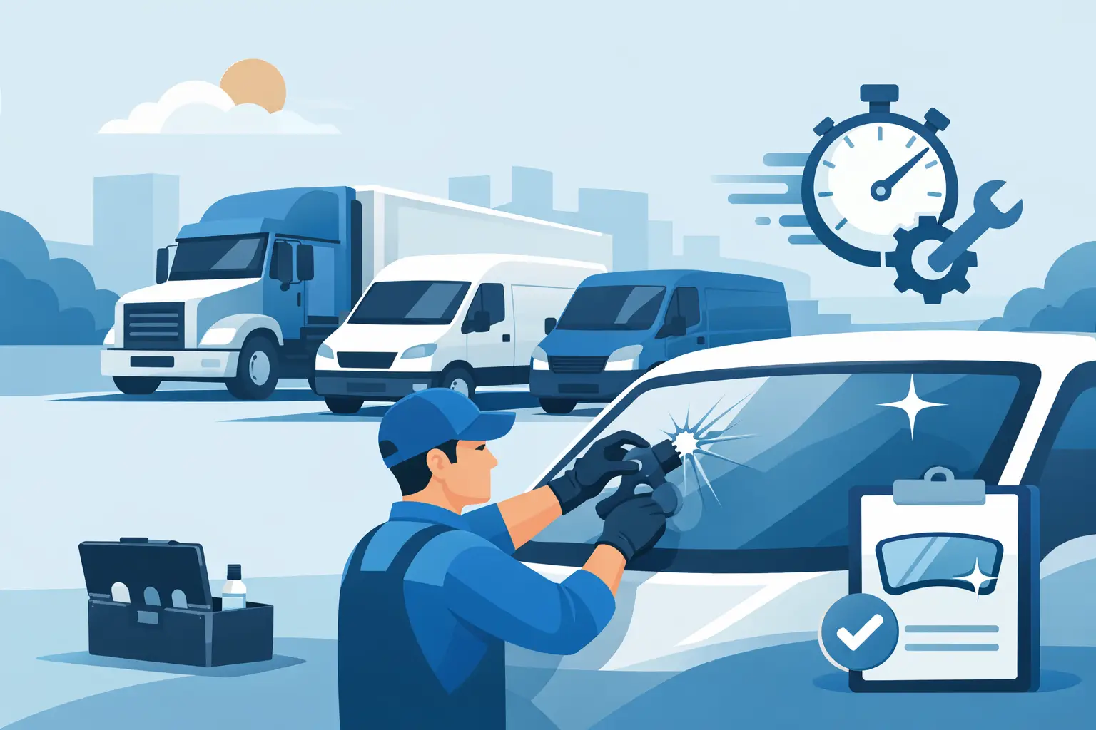 Fleet Windshield Repair Service That Cuts Downtime