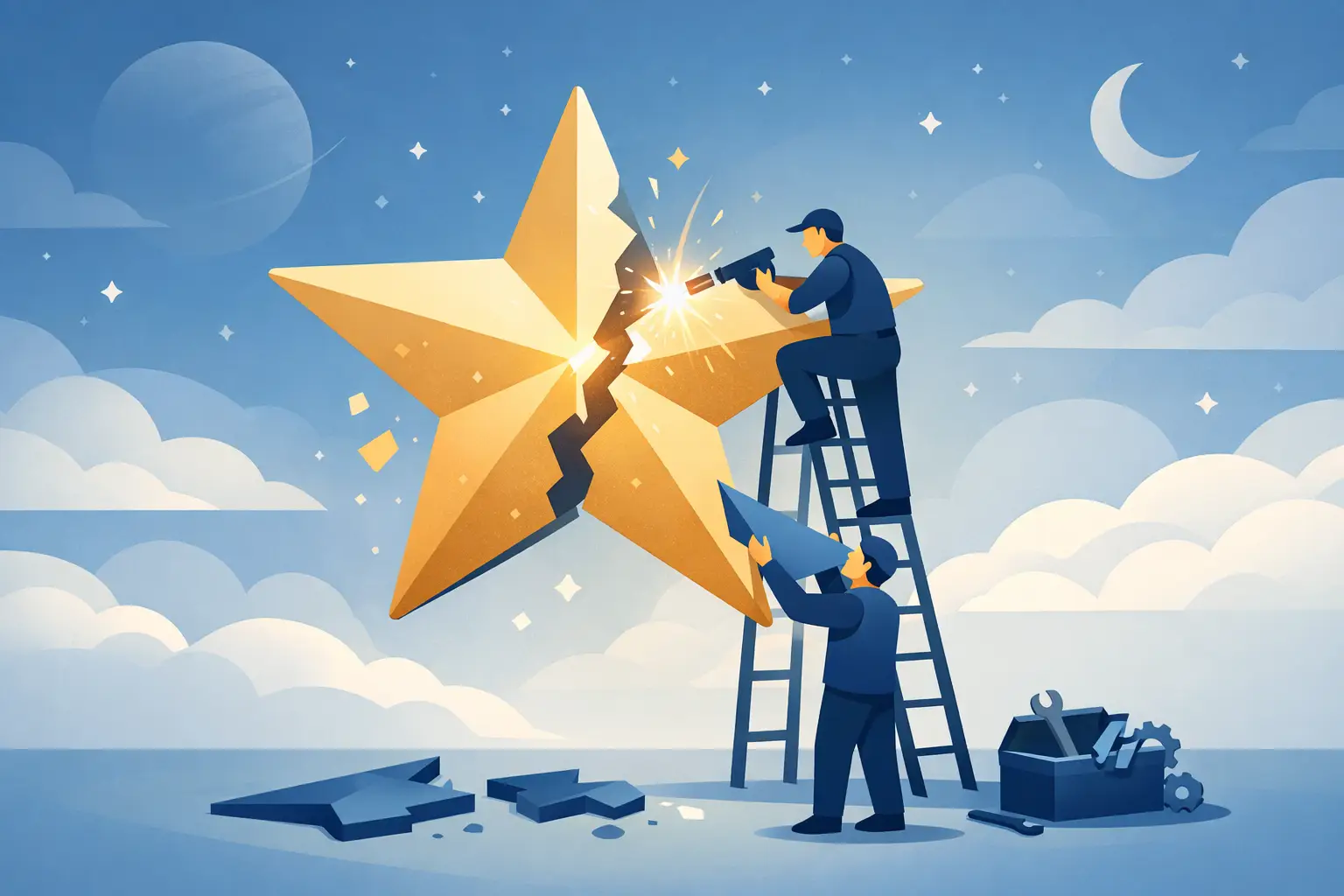 Can a Star Break Be Repaired?