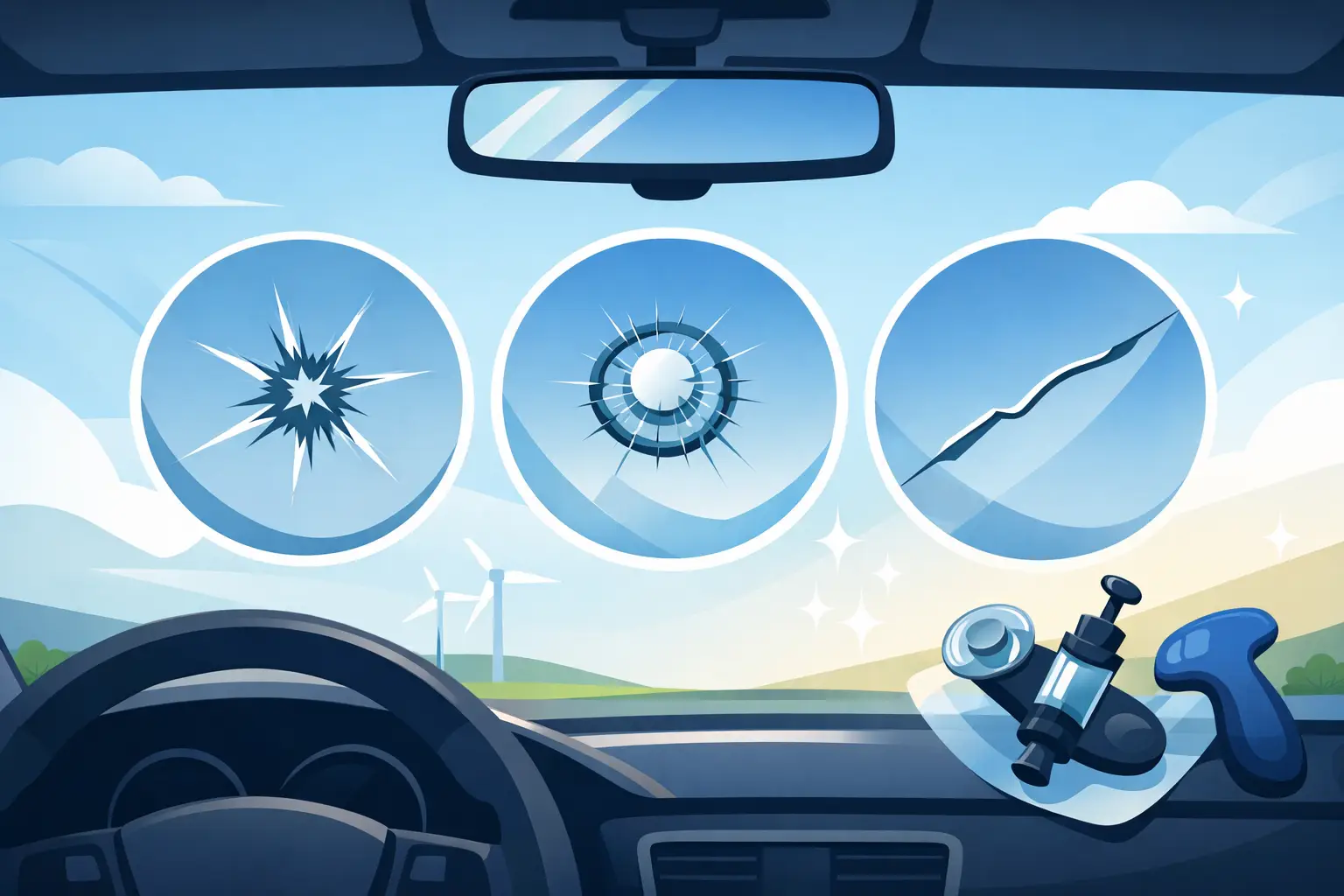 Repairable Windshield Damage Types Explained