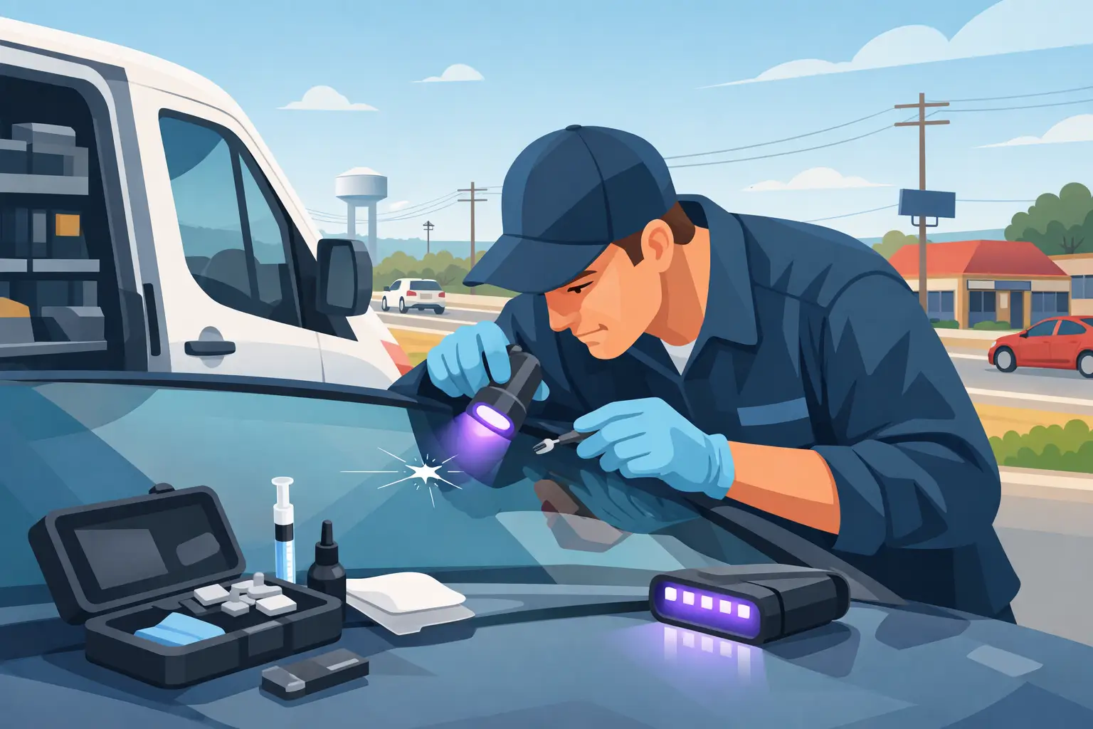 Windshield Chip Repair Near Denton