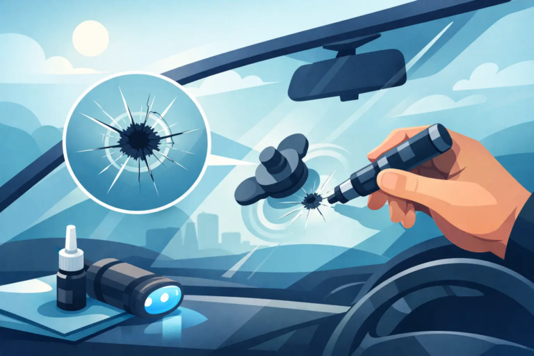 How to Fix Windshield Bullseye Damage