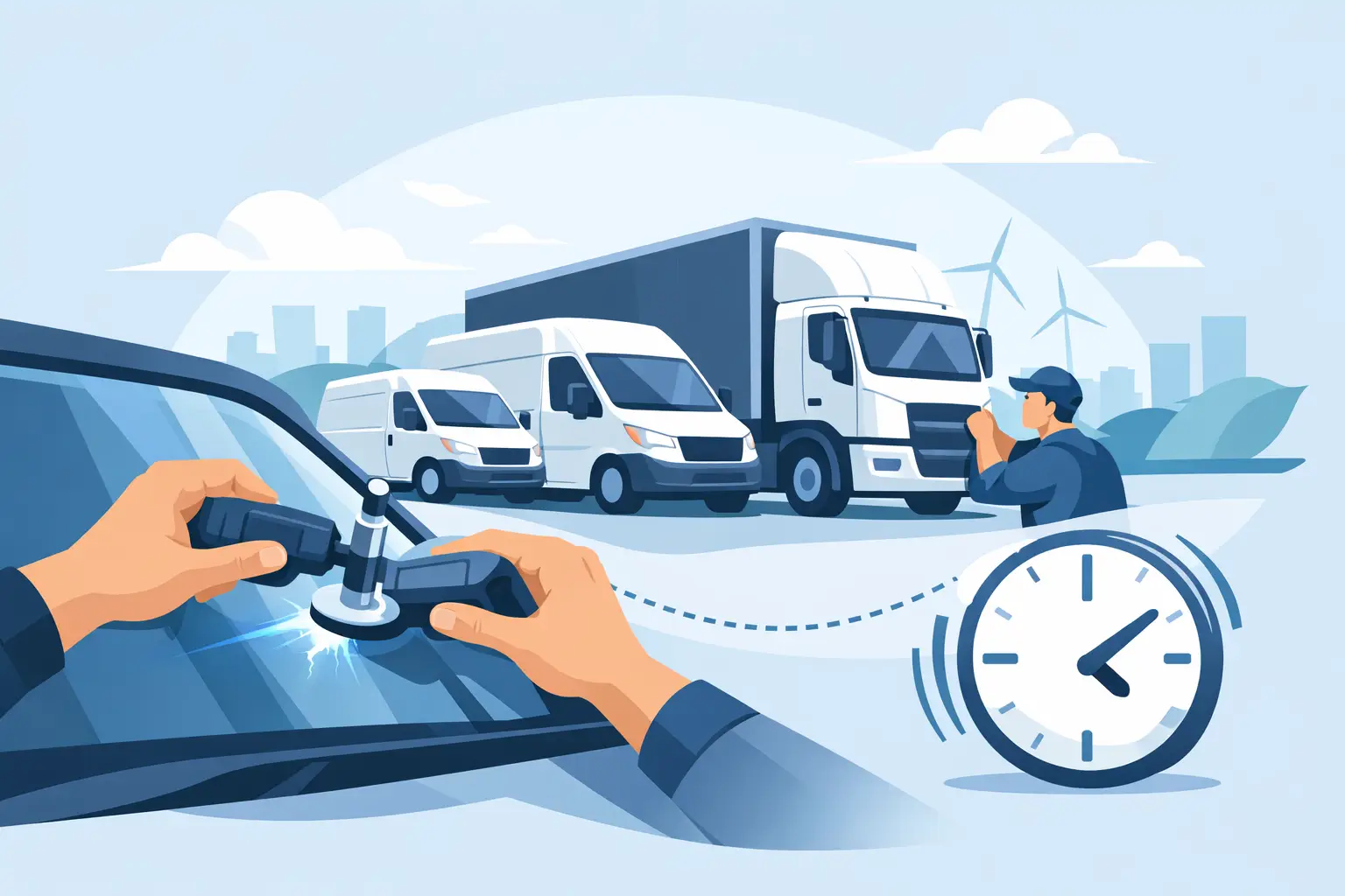 Windshield Repair for Fleet Vehicles That Saves Time