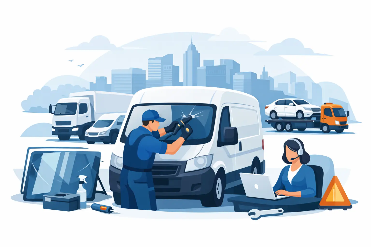 How Fleet Glass Repairs Work for Busy Fleets