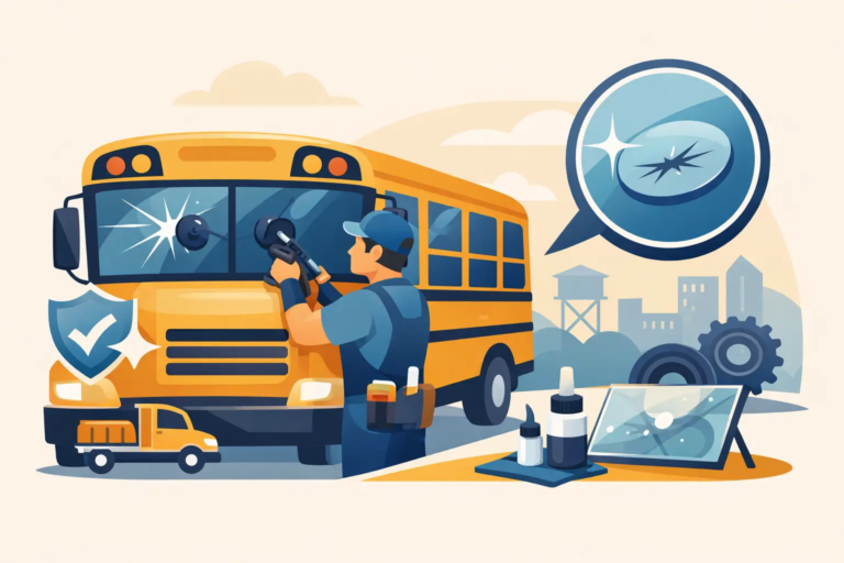 School Bus Windshield Repair Denton Experts